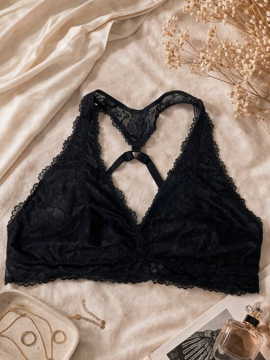 Savage X Fenty Other - Savage X Fenty Black Lace Bralette 3X Racerback Sexy Lingerie